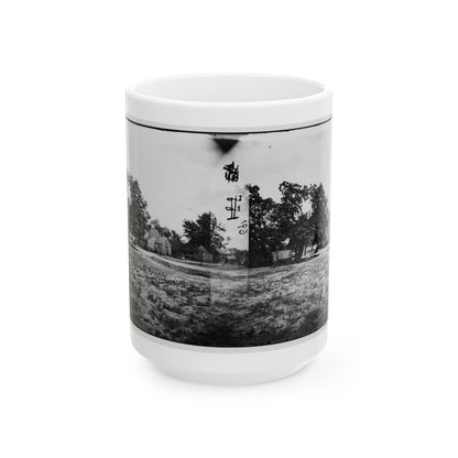 Cold Harbor, Va, Vicinity. W. P. Burnett's House; Tents At Left (U.S. Civil War) White Coffee Mug