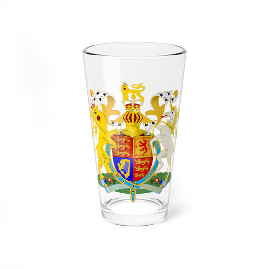 UK Royal Coat of Arms (United Kingdom) (Coat of Arms) Pint Glass 16oz