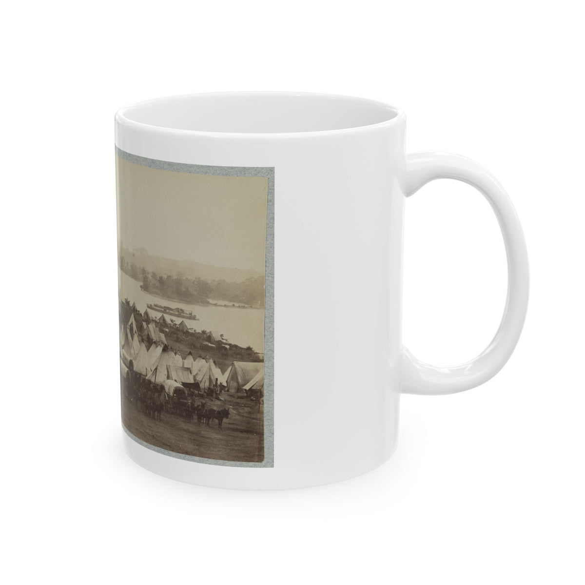 Belle Plain Landing, Va. 001 (U.S. Civil War) White Coffee Mug