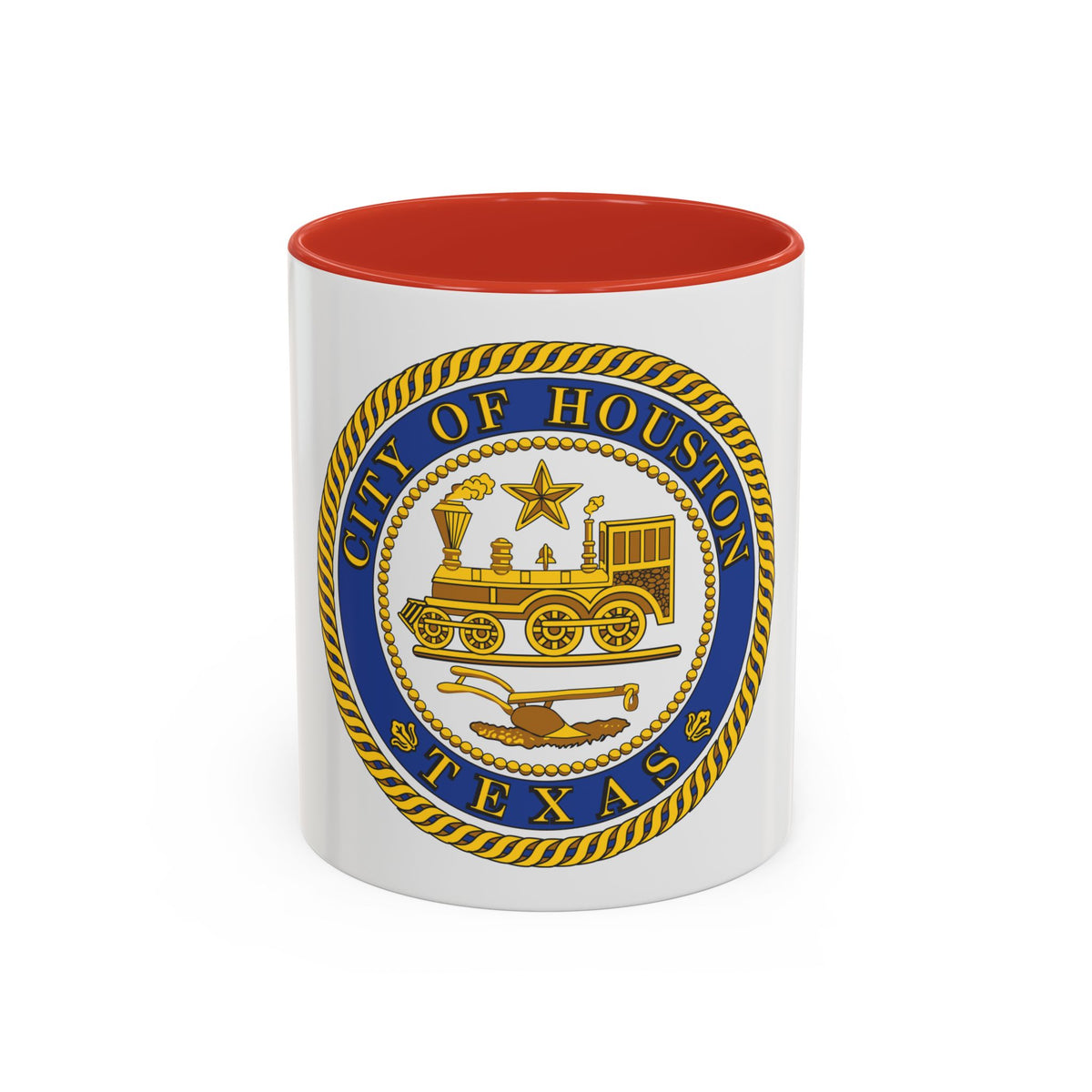 Seal of Houston Texas - Accent Coffee Mug