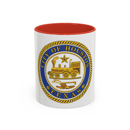 Seal of Houston Texas - Accent Coffee Mug