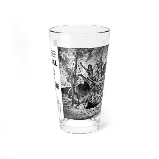 Ordeal on the Isle of the Everlasting Dead, Man's Life, July 1962 (Magazine Illustration) Pint Glass 16oz