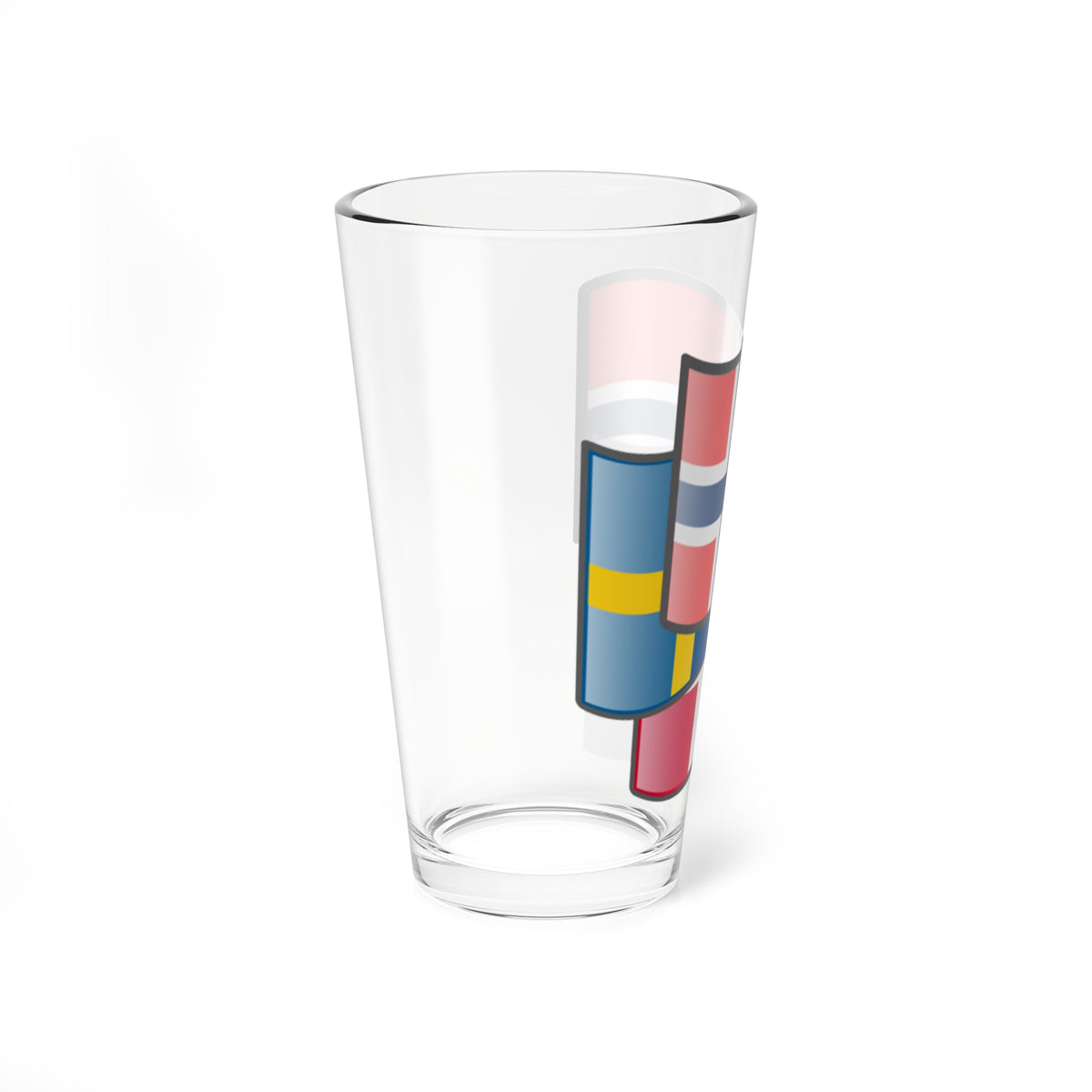 Scandinavia flags Norway (Sweden) Pint Glass 16oz