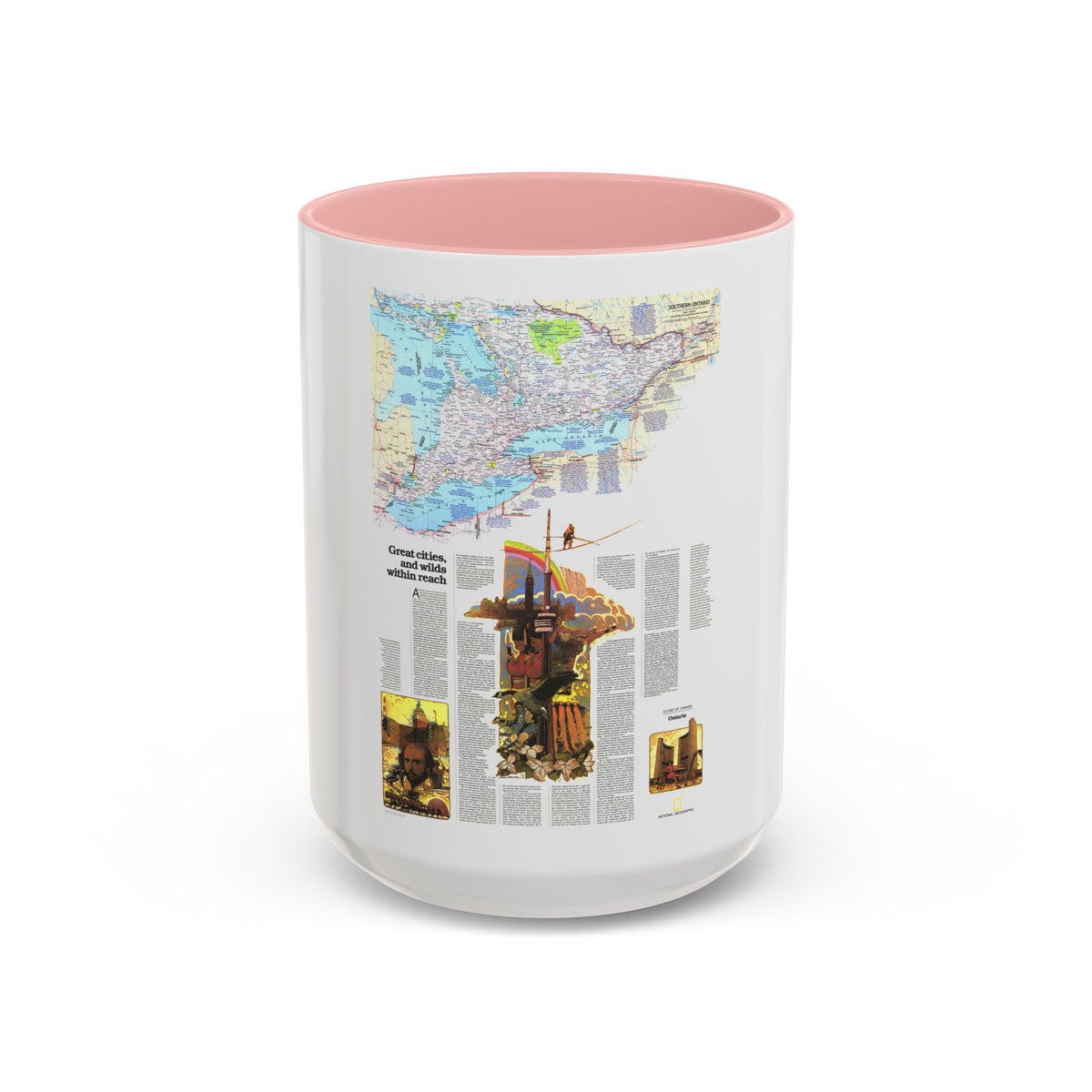 Canada - Ontario, Great Cities (1978) (Map) Accent Coffee Mug