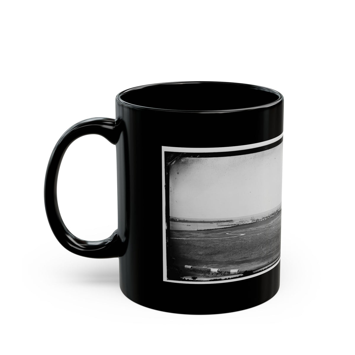 Aquia Creek Landing, Virginia. View Of Federal Supply Depot (U.S. Civil War) Black Coffee Mug