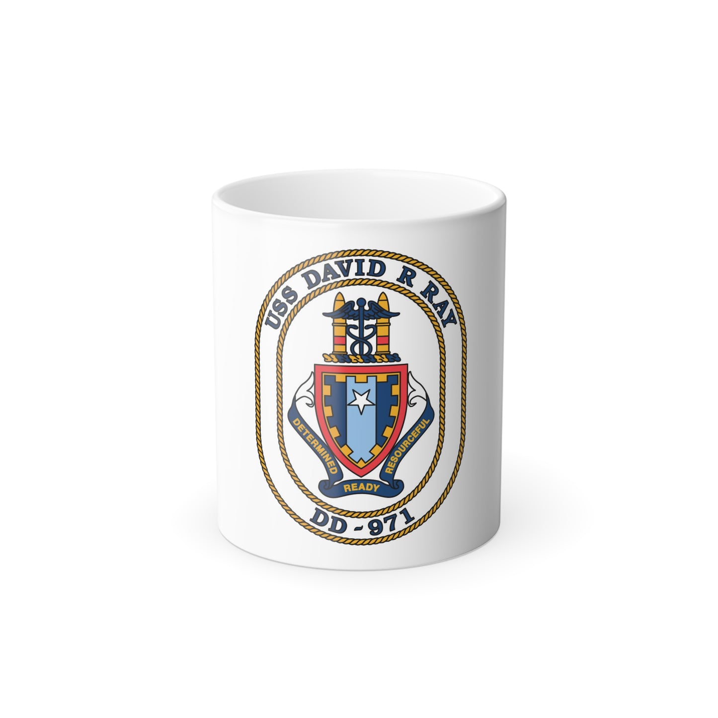 USS David R Ray DD 971 (U.S. Navy) Color Changing Mug 11oz