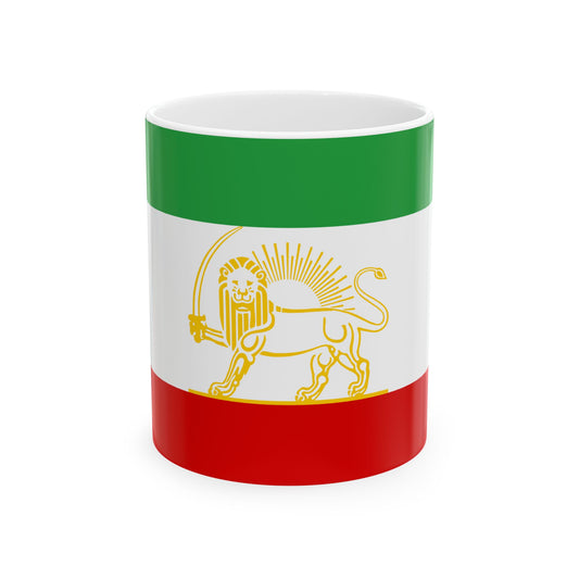 State Flag of Iran 1924 (Iran) White Coffee Mug-11oz-Go Mug Yourself