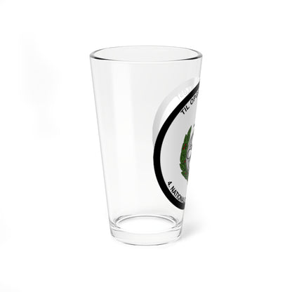 Emblem for the IV-TRR (Denmark) (Coat of Arms) Pint Glass 16oz