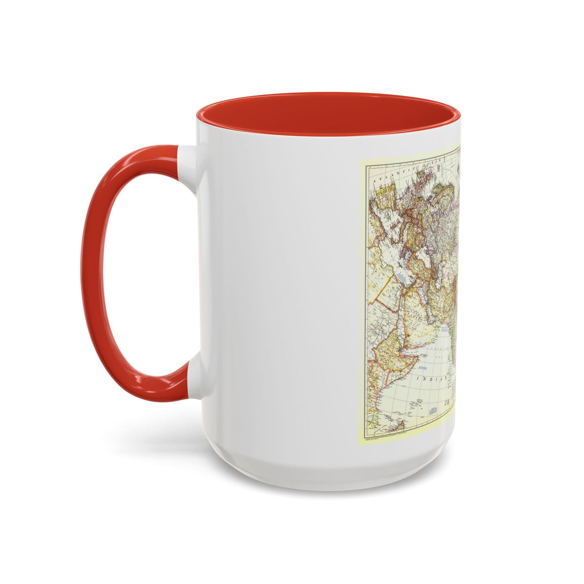 Asia and Adjacent Areas (1951) (Map) Accent Coffee Mug