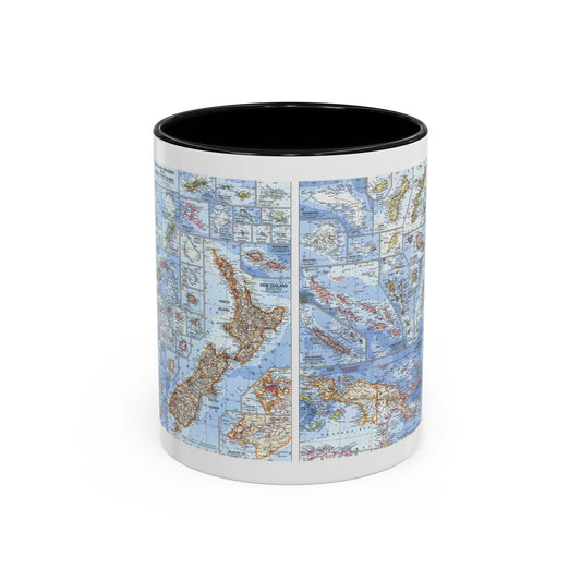 New Zealand, New Guinea (1962) (Map) Accent Coffee Mug
