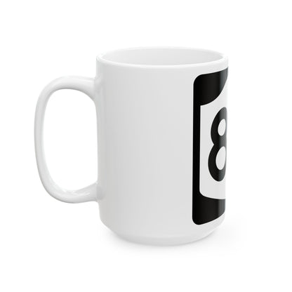 NY-80 (New York) (Road Sign) White Coffee Mug