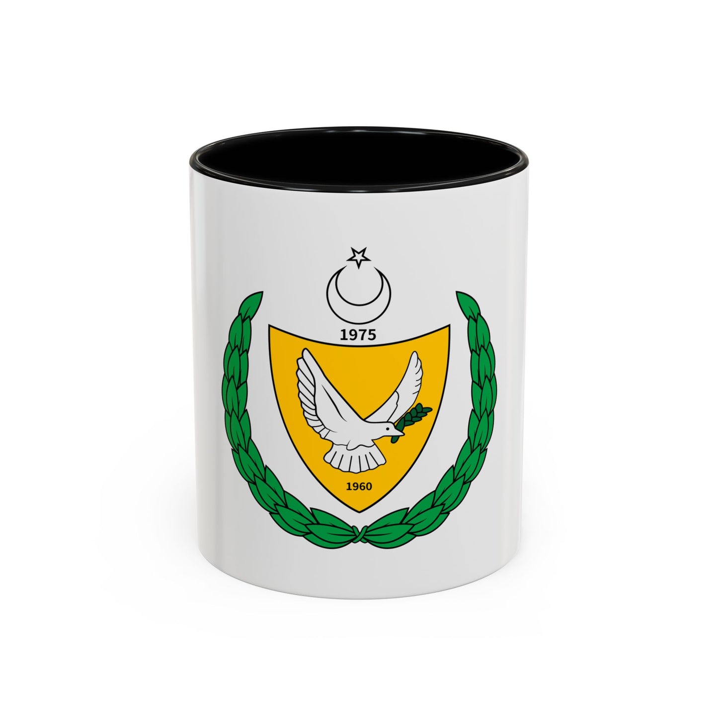 Coat of arms of the Turkish Federated State of Cyprus - Accent Coffee Mug