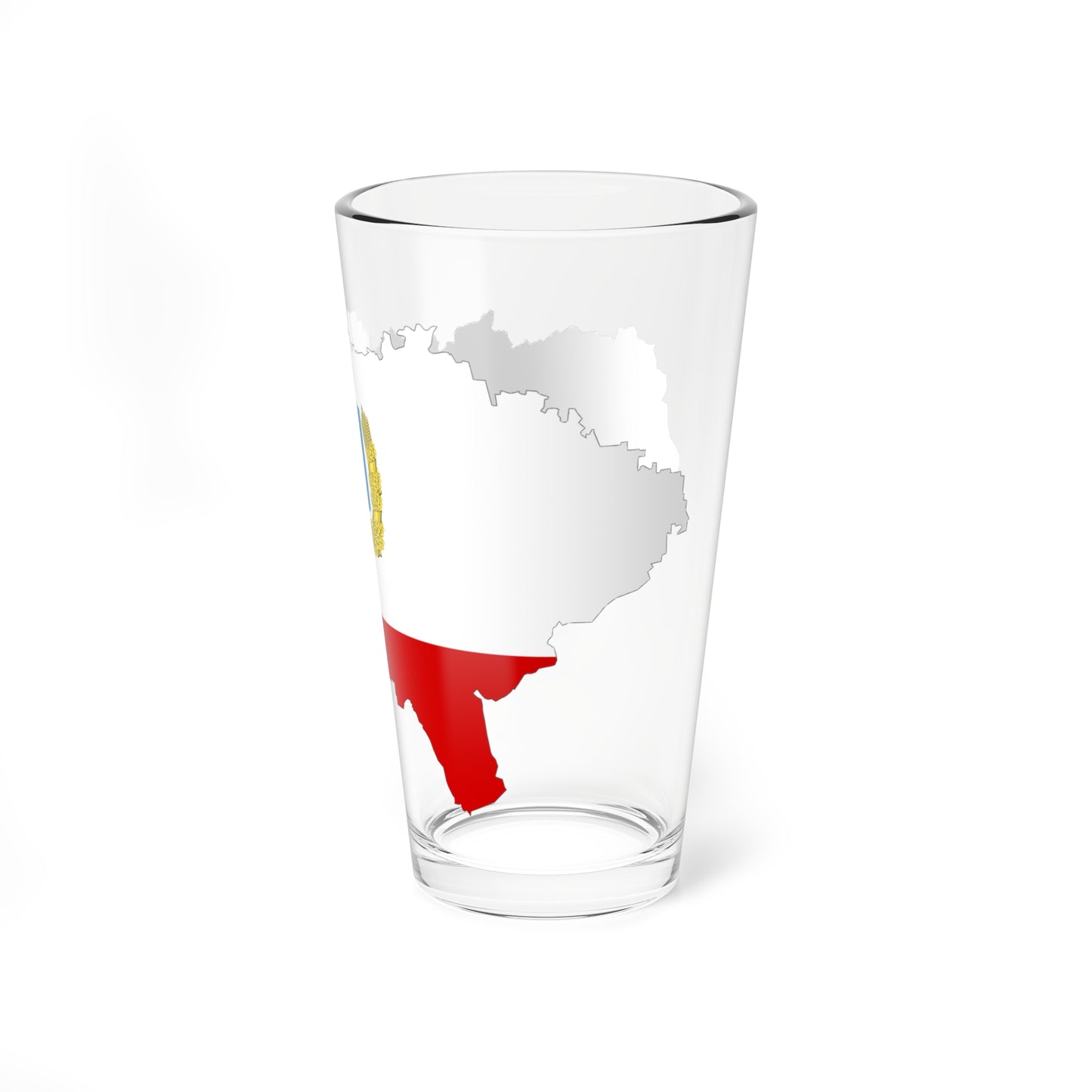 Flag map of Saratov (Russia) Pint Glass 16oz