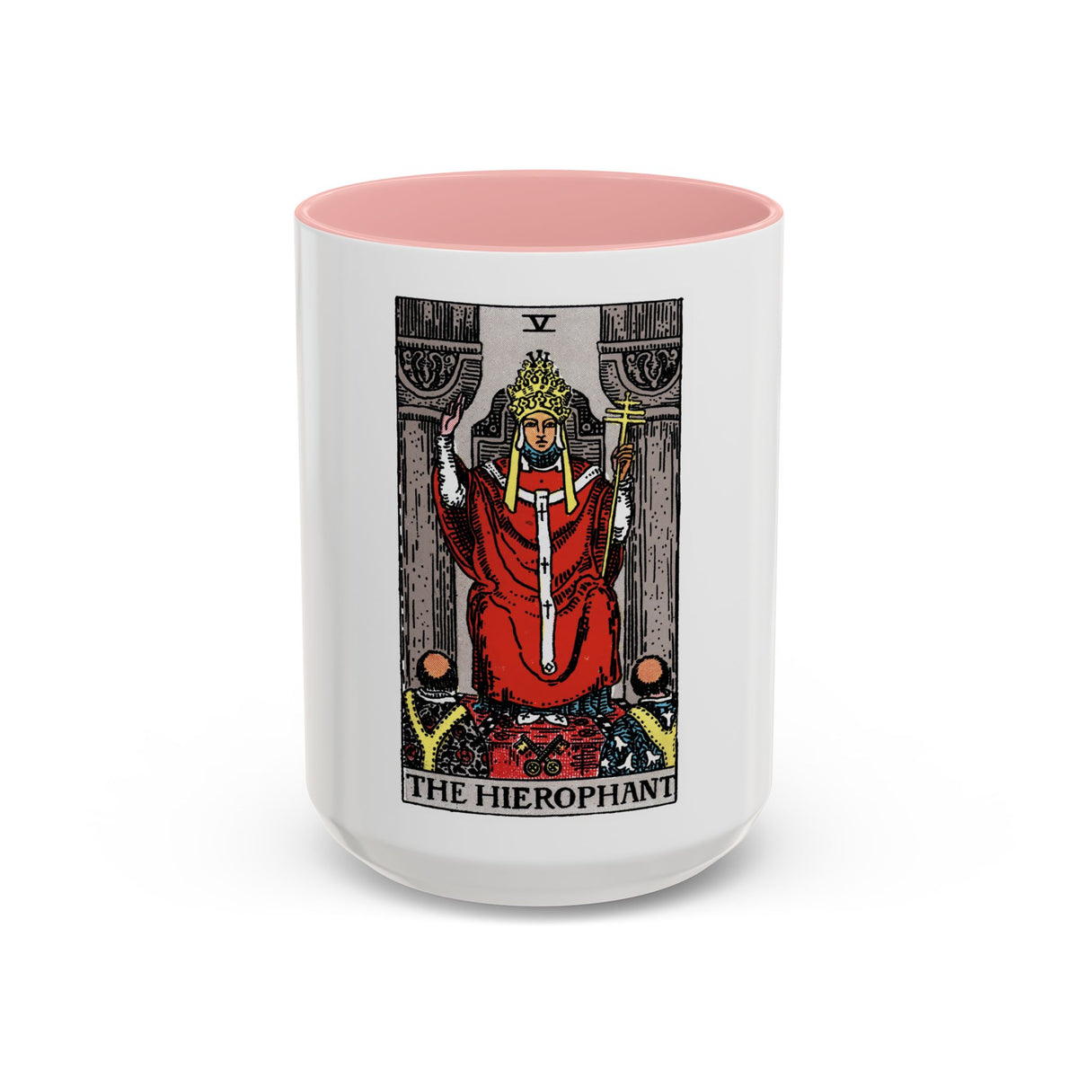 The Hierophant (Tarot Card) Accent Coffee Mug