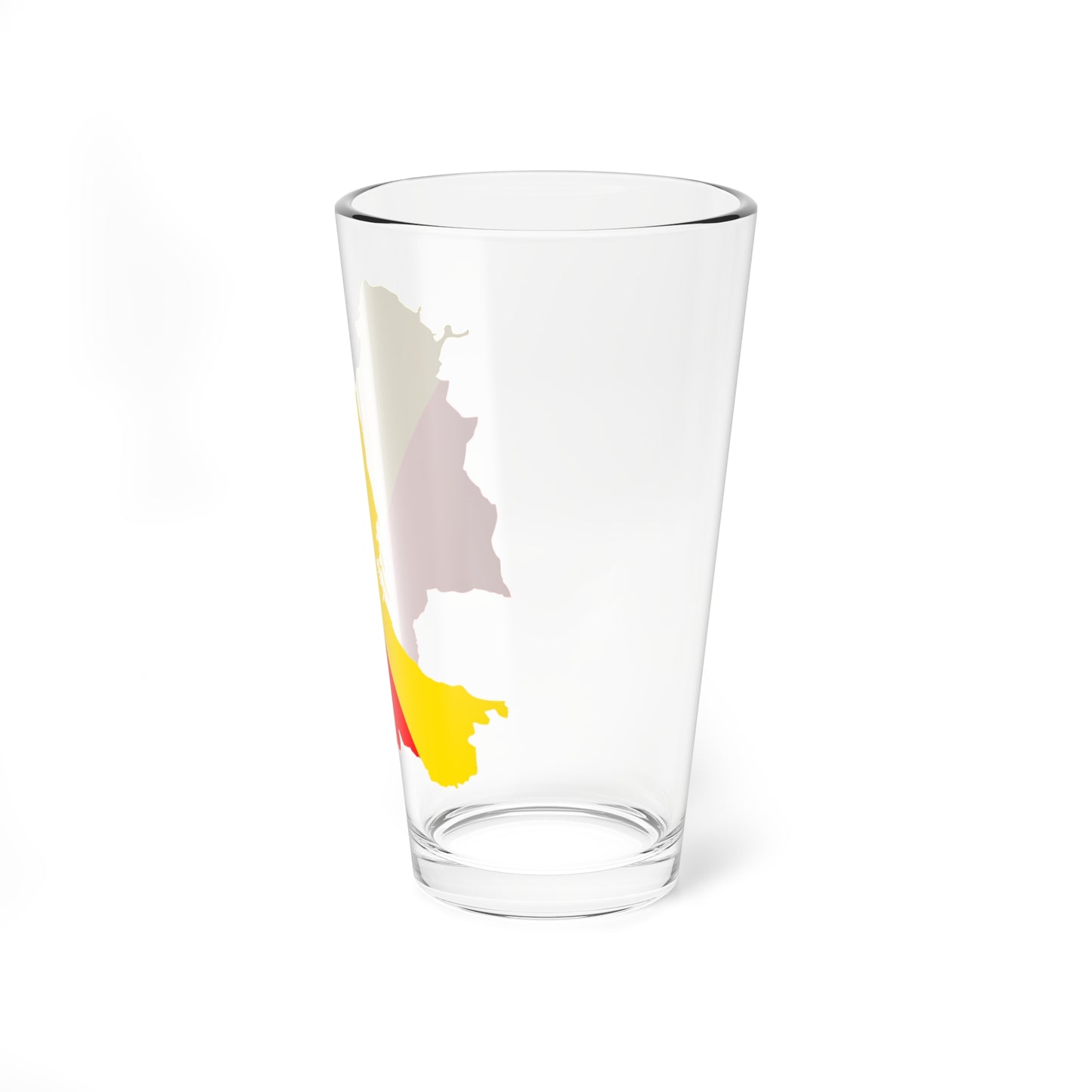 Flag map of Palermo (Italy) Pint Glass 16oz