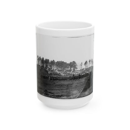 Brandy Station, Virginia. Guard Mount Of 114th Pennsylvania Infantry (1st Division, 3d Corps) (U.S. Civil War) White Coffee Mug