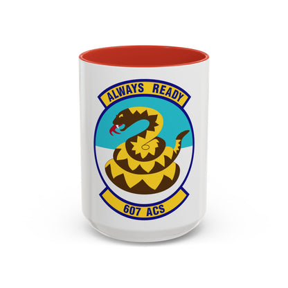 607th Air Control Squadron (U.S. Air Force) Accent Coffee Mug