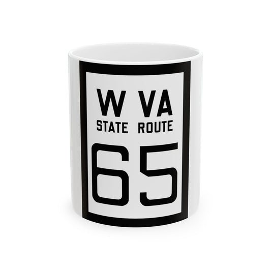 WV-65 1922 (Virginia) (Road Sign) White Coffee Mug-11oz-Go Mug Yourself