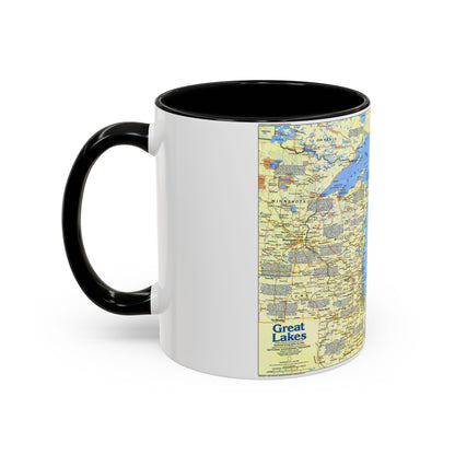 Canada - The Great Lakes 1 (1987) (Map) Accent Coffee Mug