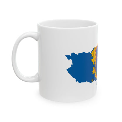 Flag-map of Nograd County (Hungary) White Coffee Mug
