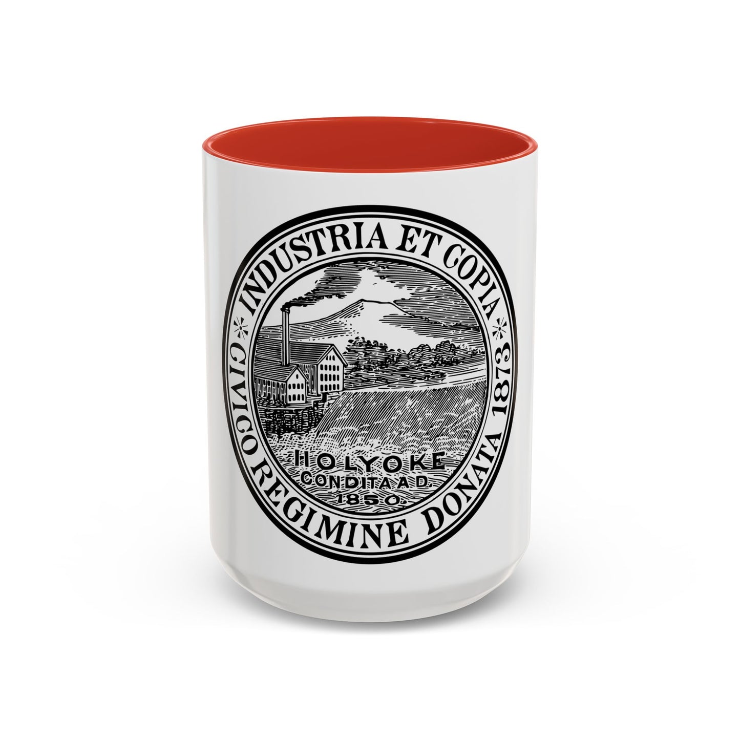 Seal of Holyoke Massachusetts - Accent Coffee Mug