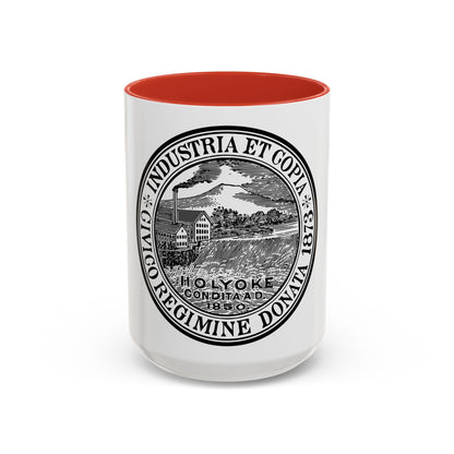 Seal of Holyoke Massachusetts - Accent Coffee Mug