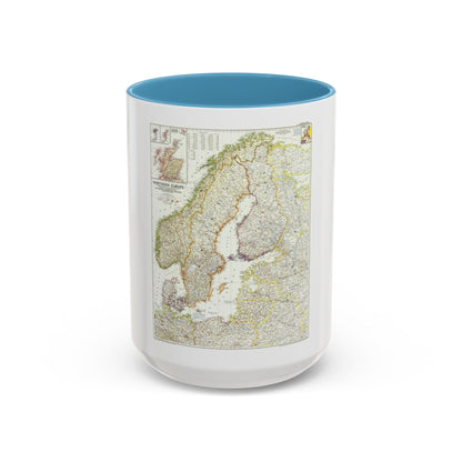 Europe, Northern (1954) (Map) Accent Coffee Mug