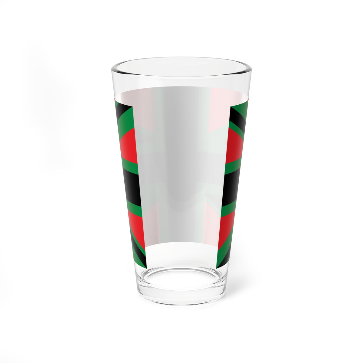 Union Black 3x5 (United Kingdom) Pint Glass 16oz