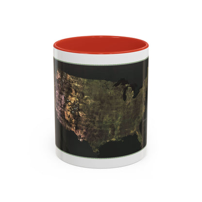 USA - Portrait U.S.A (1976) (Map) Accent Coffee Mug
