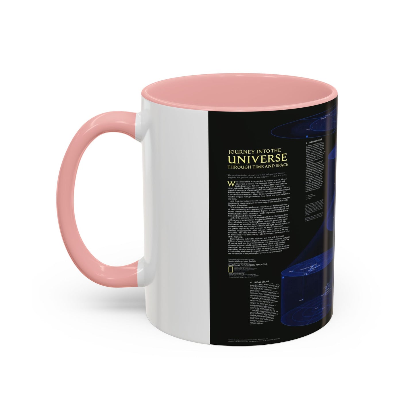 Space - The Universe - Through Time and Space (1983) (Map) Accent Coffee Mug