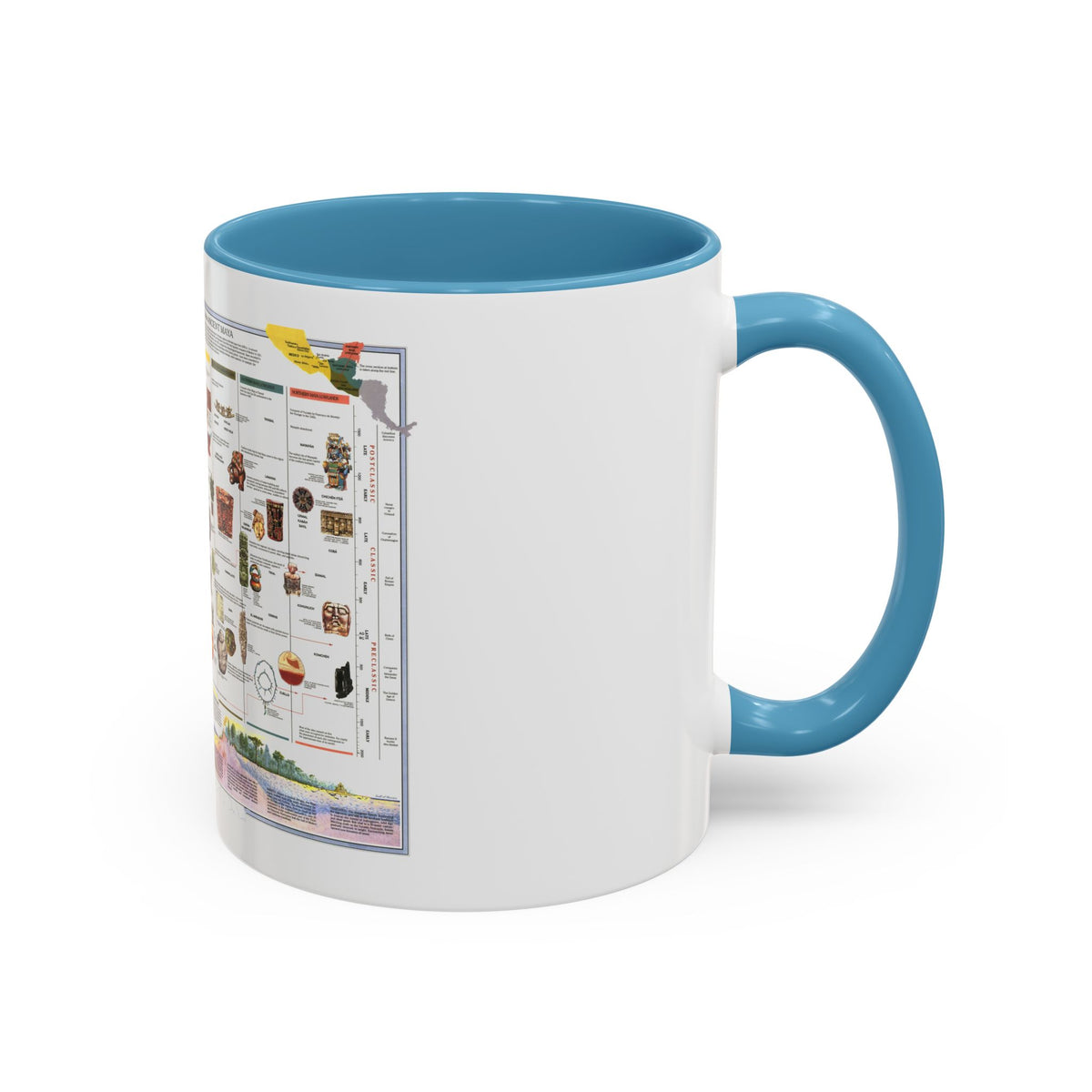 North America - The Ancient Maya World (1990) (Map) Accent Coffee Mug