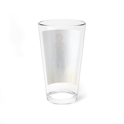 Little Boy Standing in a Field - Pint Glass 16oz