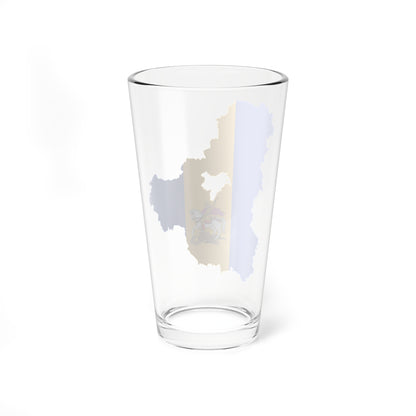 Flag-map of Kiev Oblast (Ukraine) Pint Glass 16oz