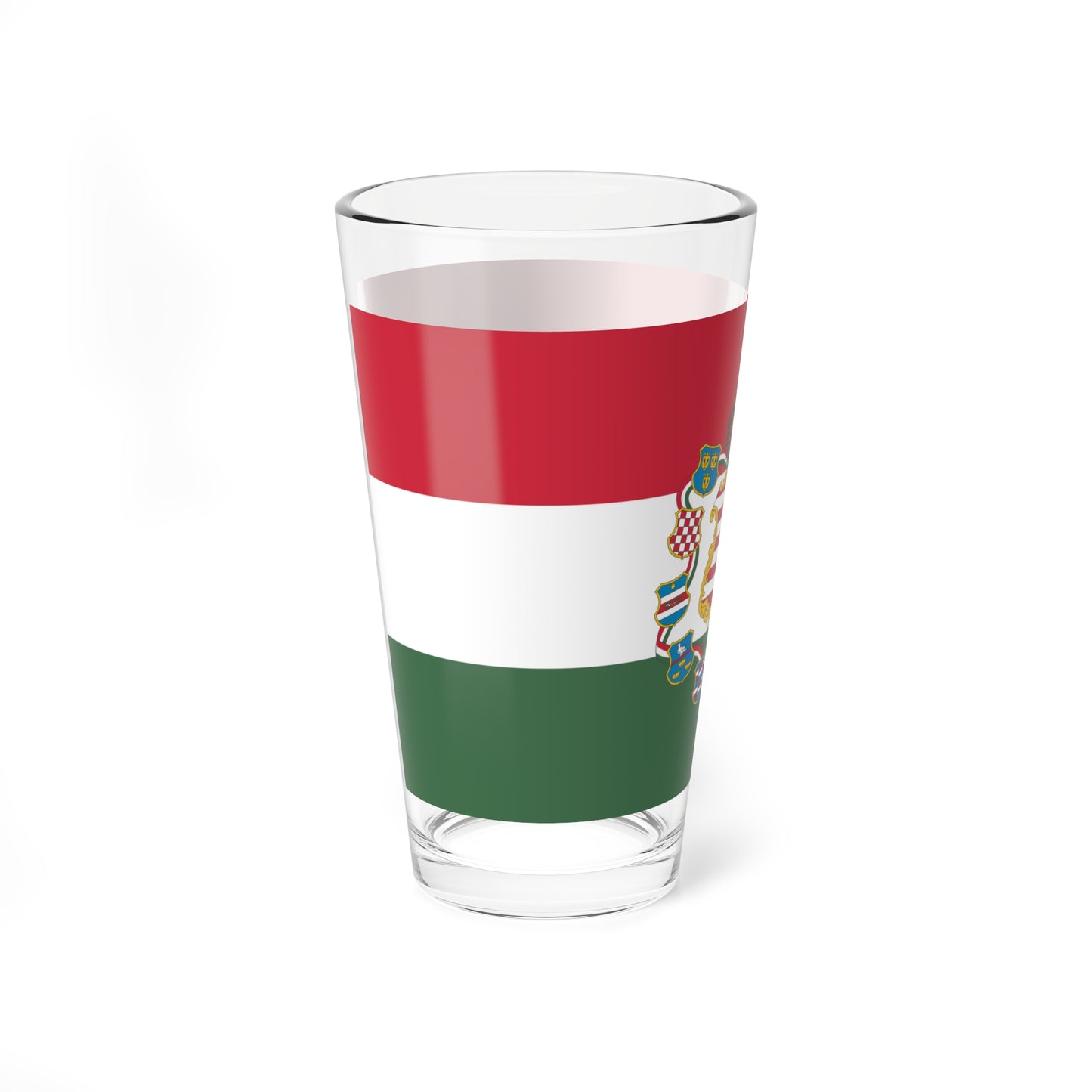Flag of Hungary with great coat of arms 1849 (Hungary) Pint Glass 16oz