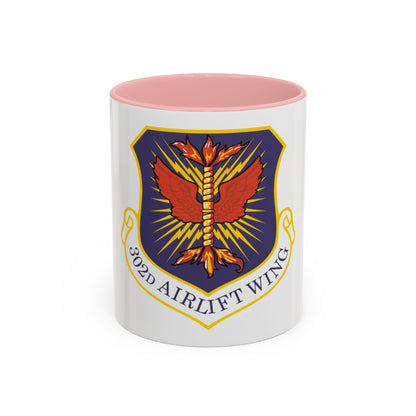 302d Airlift Wing (U.S. Air Force) Accent Coffee Mug