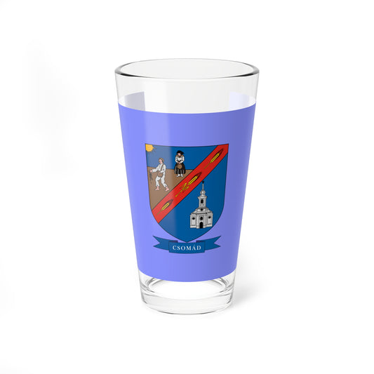 Flag of Csomad (Hungary) Pint Glass 16oz