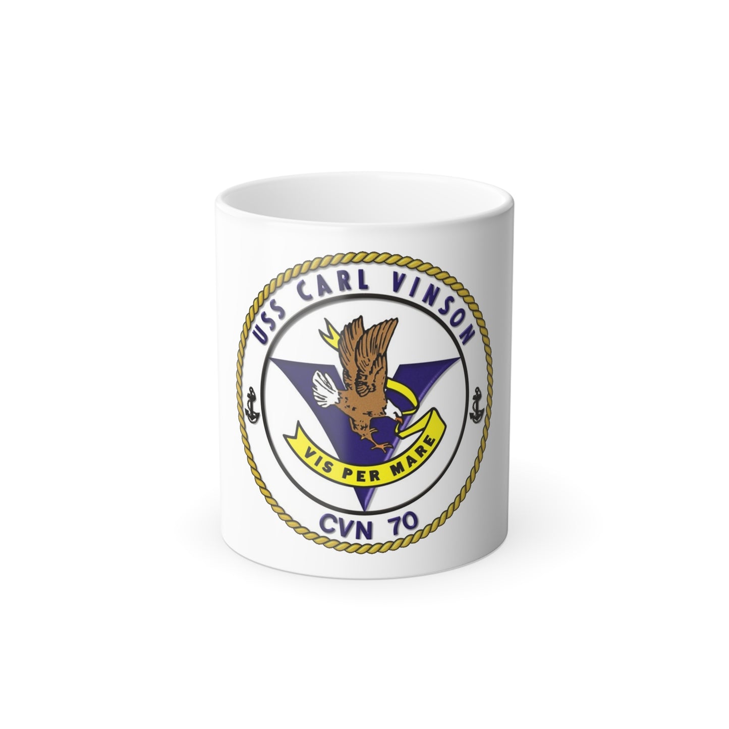 CVN 70 USS Carl Vinson 1982 (U.S. Navy) Color Changing Mug 11oz