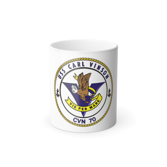 CVN 70 USS Carl Vinson 1982 (U.S. Navy) Color Changing Mug 11oz