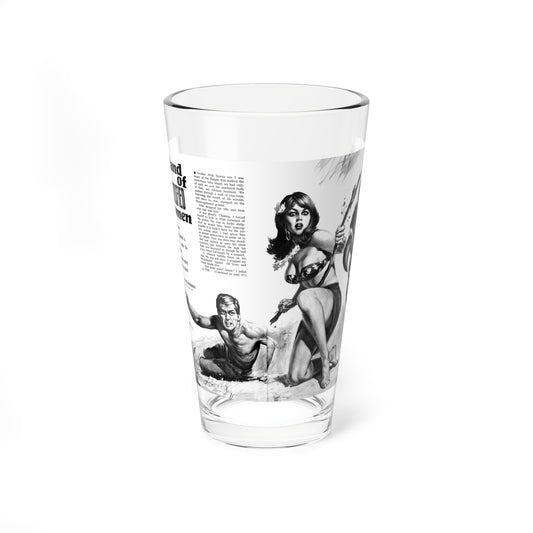 Island of Unsatisfied Women, True Adventures, February 1967 - Pint Glass 16oz