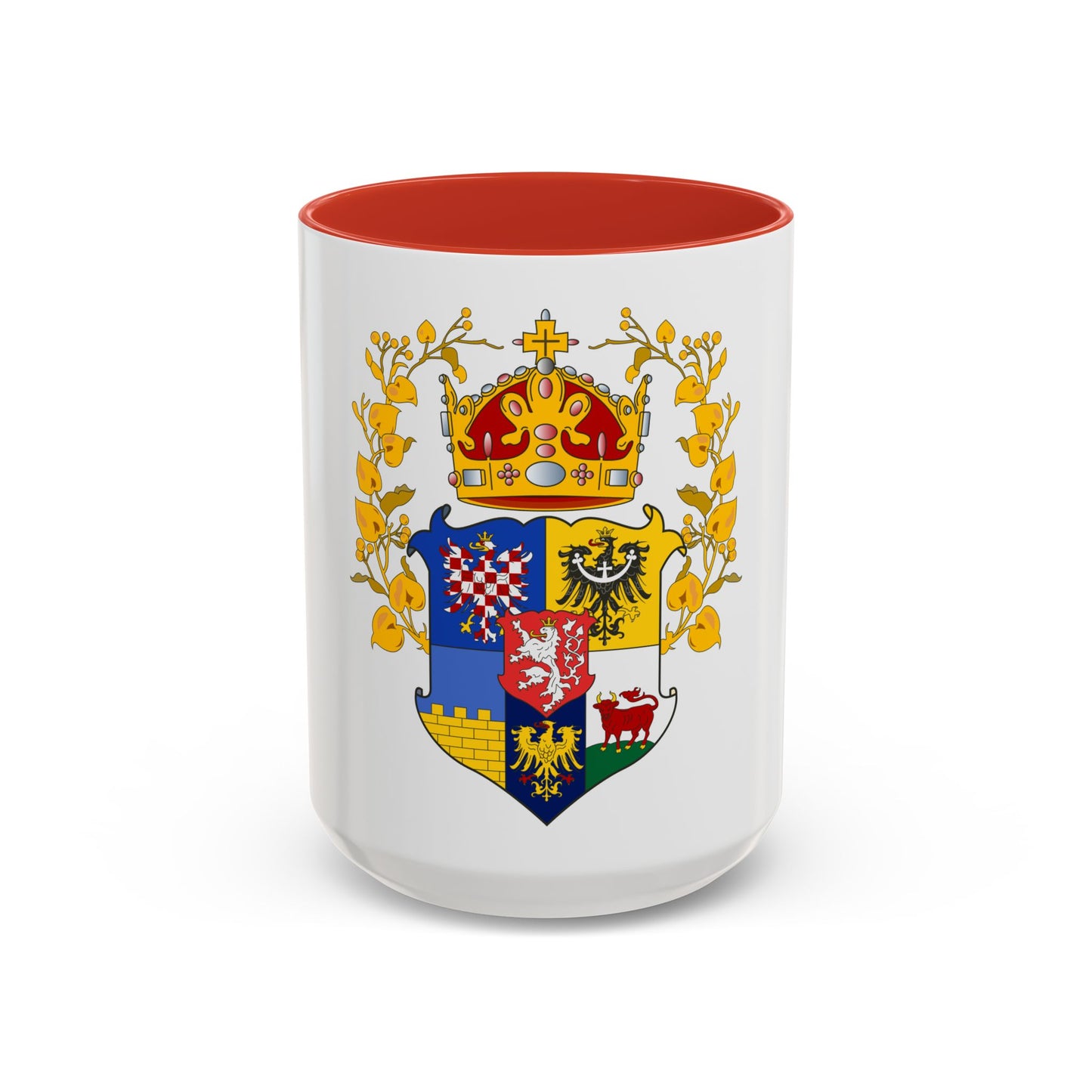 Coat of arms of the lands of the Bohemian Crown - Accent Coffee Mug