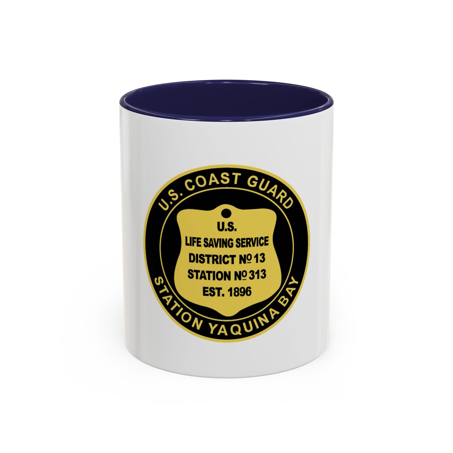 USCG Station Yaquina Bay (U.S. Coast Guard) Accent Coffee Mug