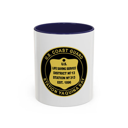 USCG Station Yaquina Bay (U.S. Coast Guard) Accent Coffee Mug
