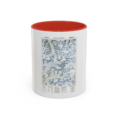 Mount Everest (1988) (Map) Accent Coffee Mug