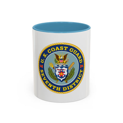 USCG Seventh District (U.S. Coast Guard) Accent Coffee Mug