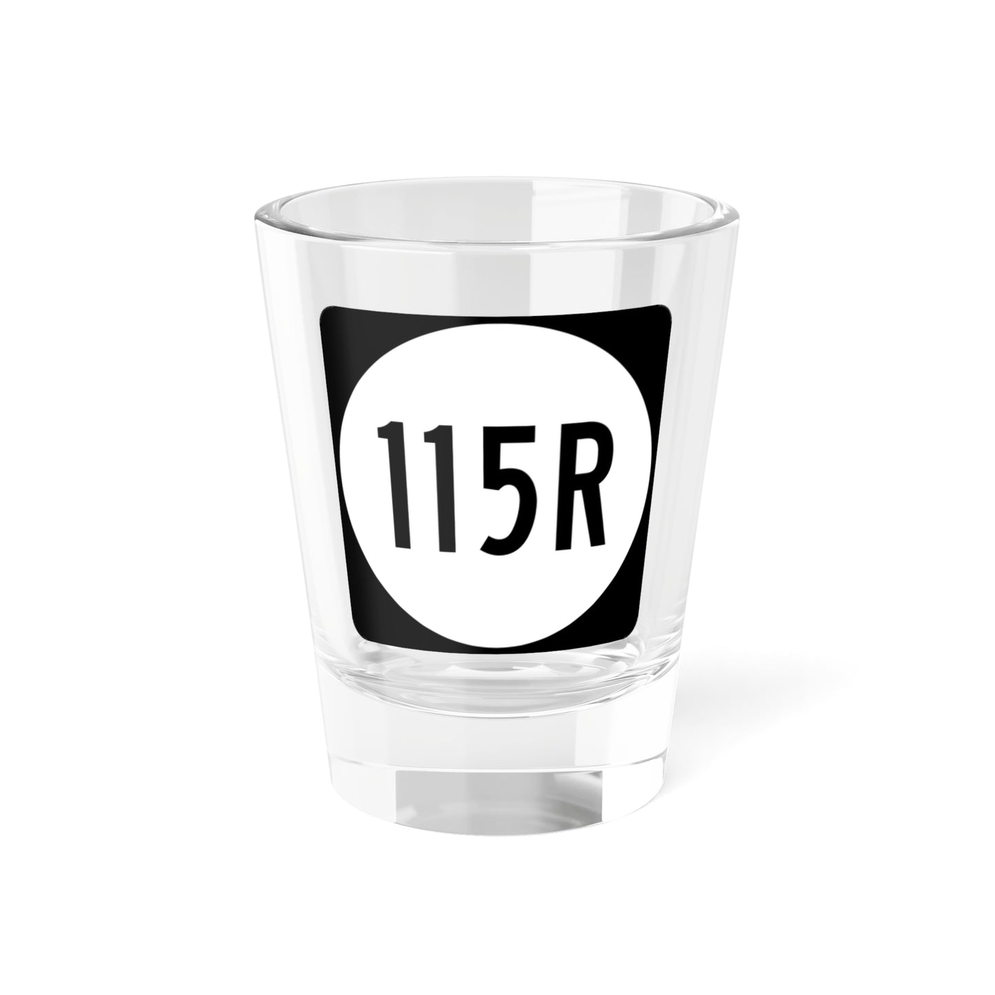 PR tertiary 115R (Puerto Rico) (Road Sign) Shot Glass 1.5oz