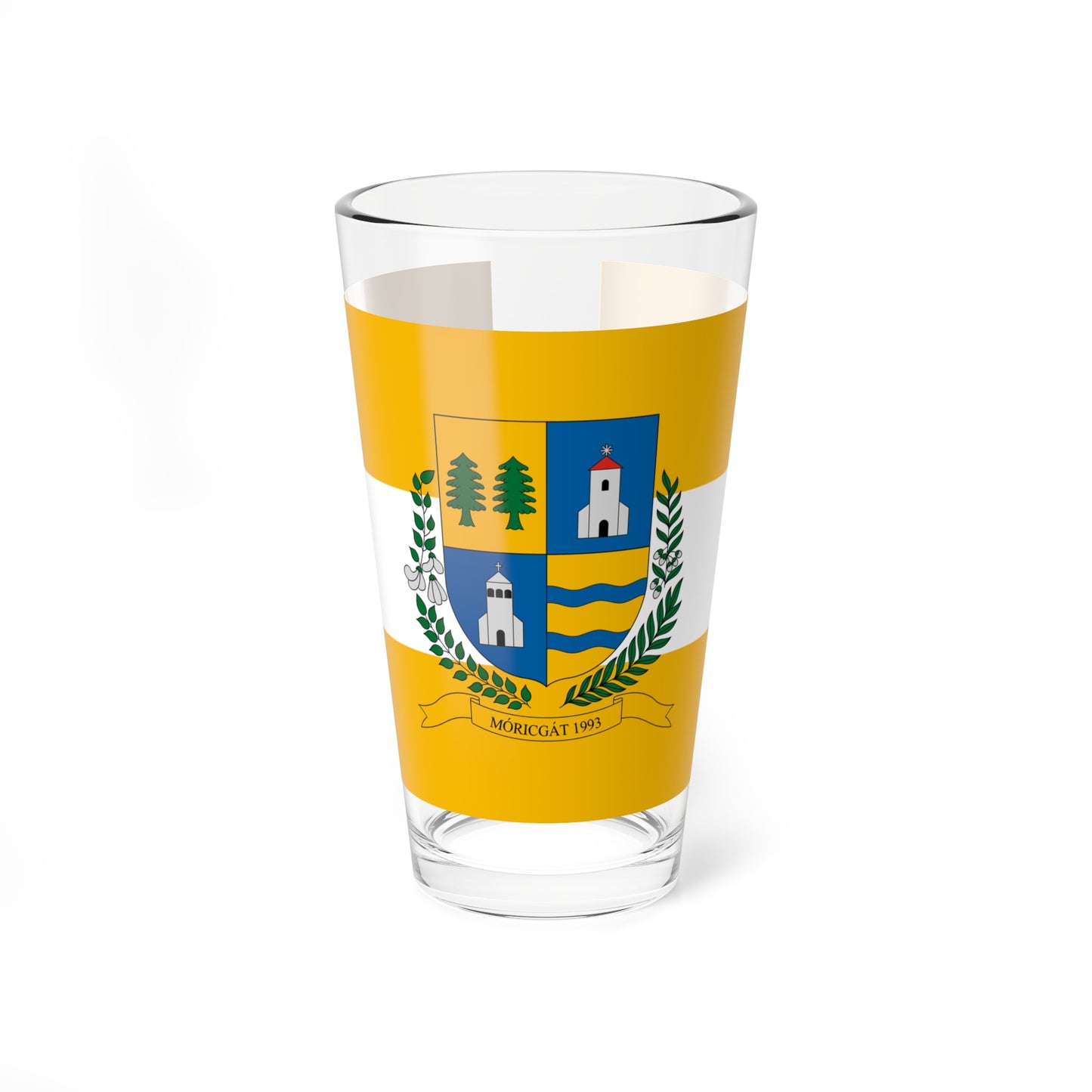Flag of Moricgat (Hungary) Pint Glass 16oz