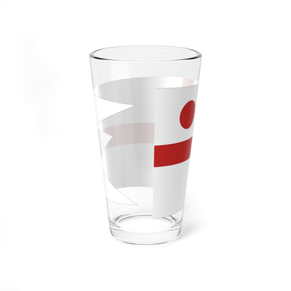 Commodore of the Indian Navy rank flag border (India) Pint Glass 16oz