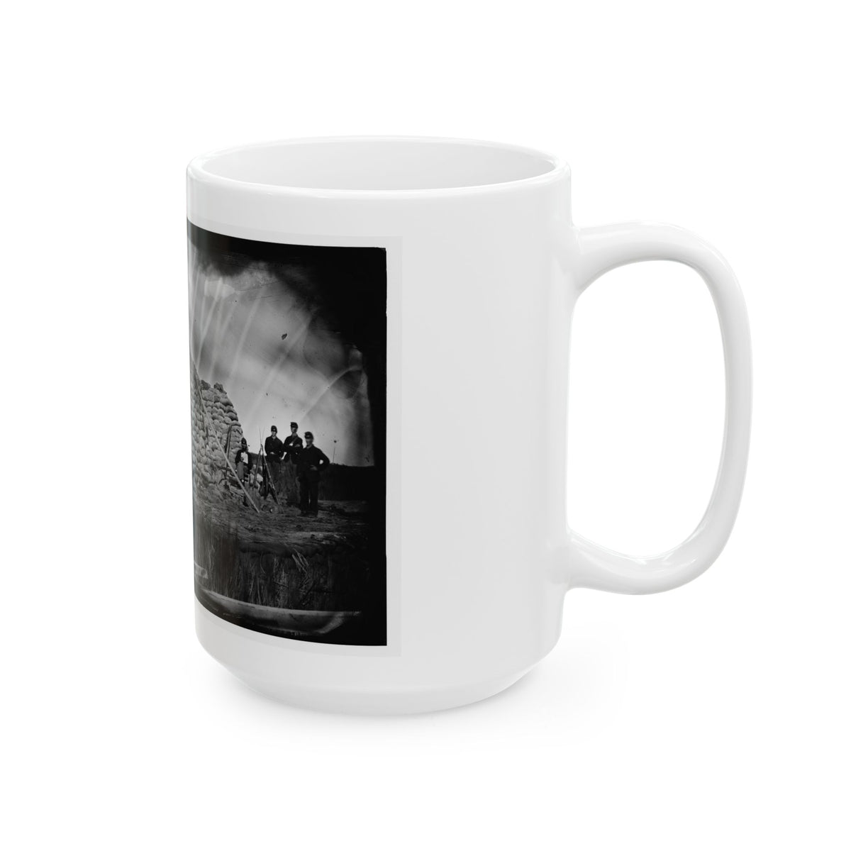 Morris Island, South Carolina. The  Marsh Battery  Or  Swamp Angel  After The Explosion, August 22, 1863 (U.S. Civil War) White Coffee Mug