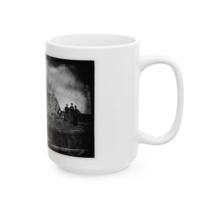 Morris Island, South Carolina. The  Marsh Battery  Or  Swamp Angel  After The Explosion, August 22, 1863 (U.S. Civil War) White Coffee Mug