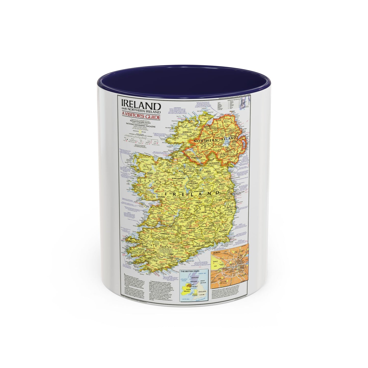 Ireland - A Visitor's Guide (1981) (Map) Accent Coffee Mug